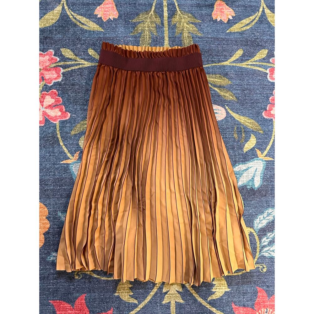 Aritzia Babaton Westin Pleated Ombre Midi Skirt Size XS